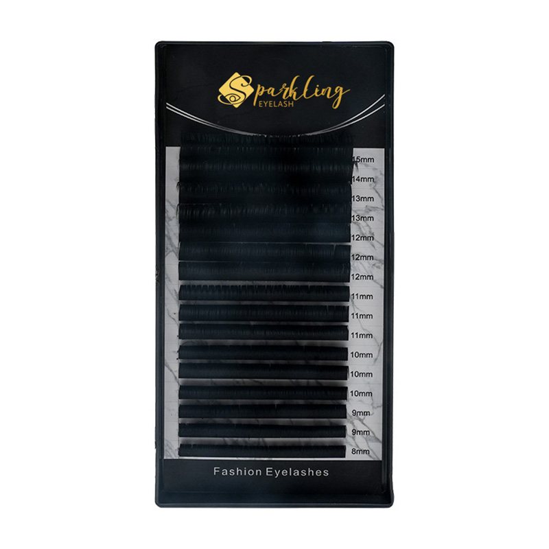 0.05 D Curl Tutqun Qara Həcmli Kirpiklərin Uzadılması