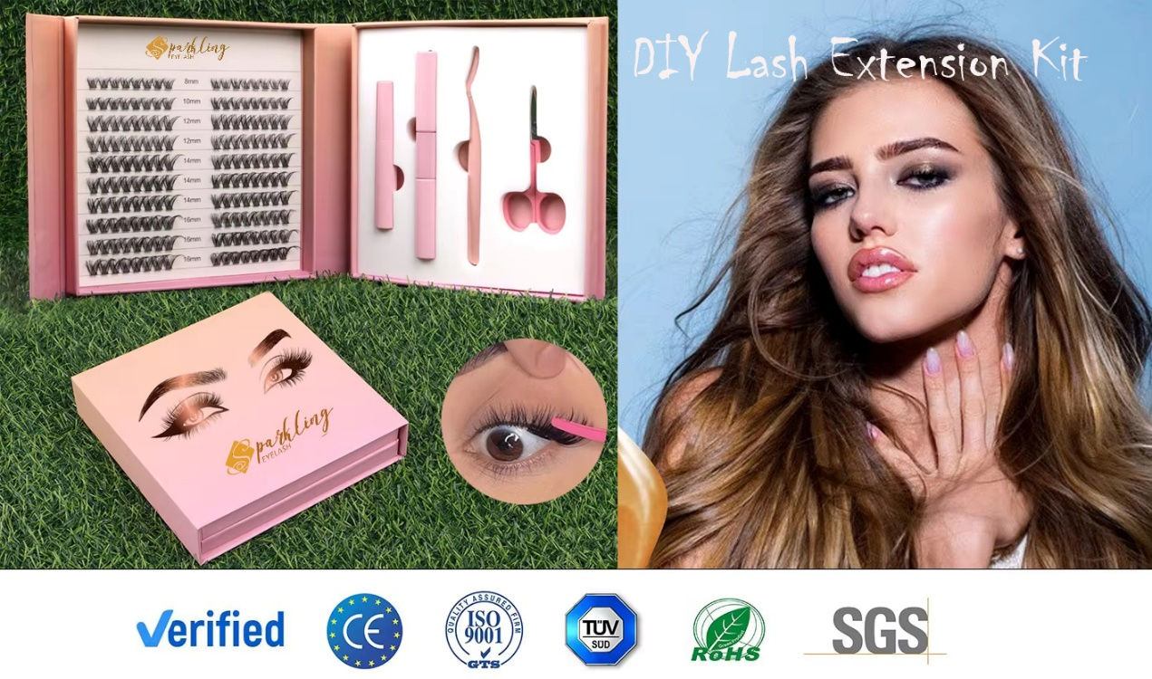 Zavod qiymətinə DIY Kirpik Klaster Kiti ilə Mükəmməl Görünüşü əldə edin