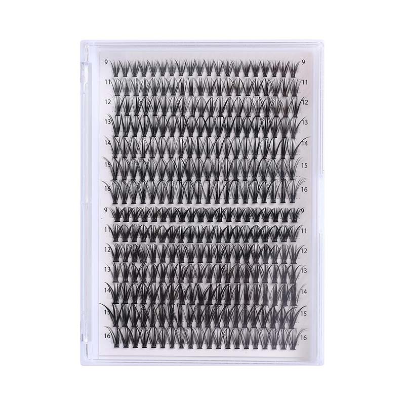 30D 40D 9-18mm Klaster Kirpiklər Qarışıq Tabla