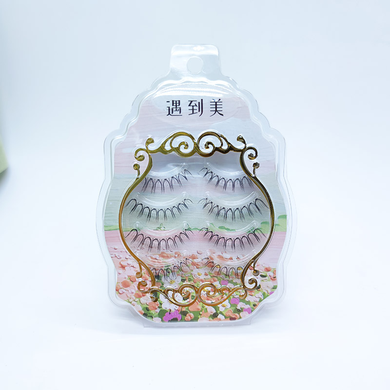 4 Cüt Təbii Görünüşlü Çapraz Clear Band 5-7mm Çapraz Kirpik 07