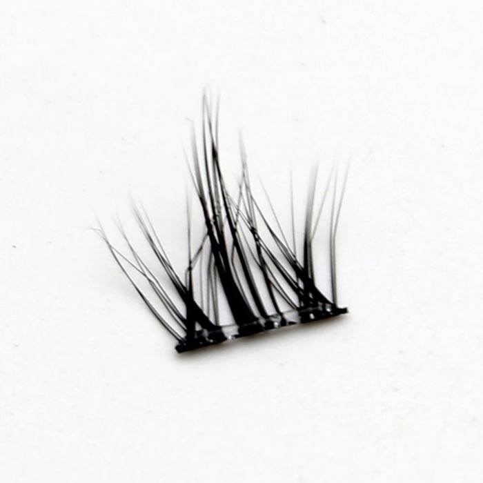 D Curl Fluffy Eyelash Clusters Əvvəlcədən Yapışdırılmış Salxımlı Kirpiklər