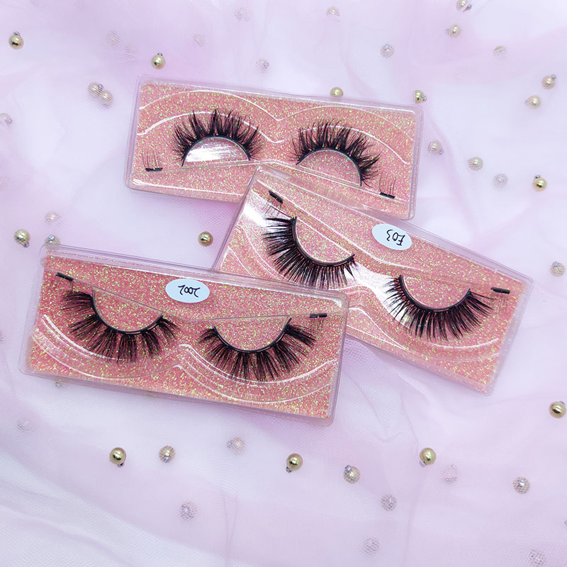 Magnetic Eyelashes dörd lövbər Təbii Görünüş 1 Cüt paket