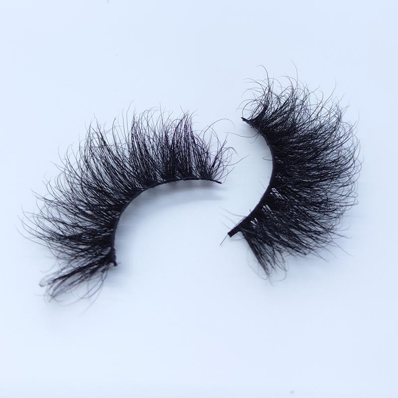 Saf mink kirpiklər zanbaq Saxta kirpiklər Fluffy 8D Faux Kirpiklər